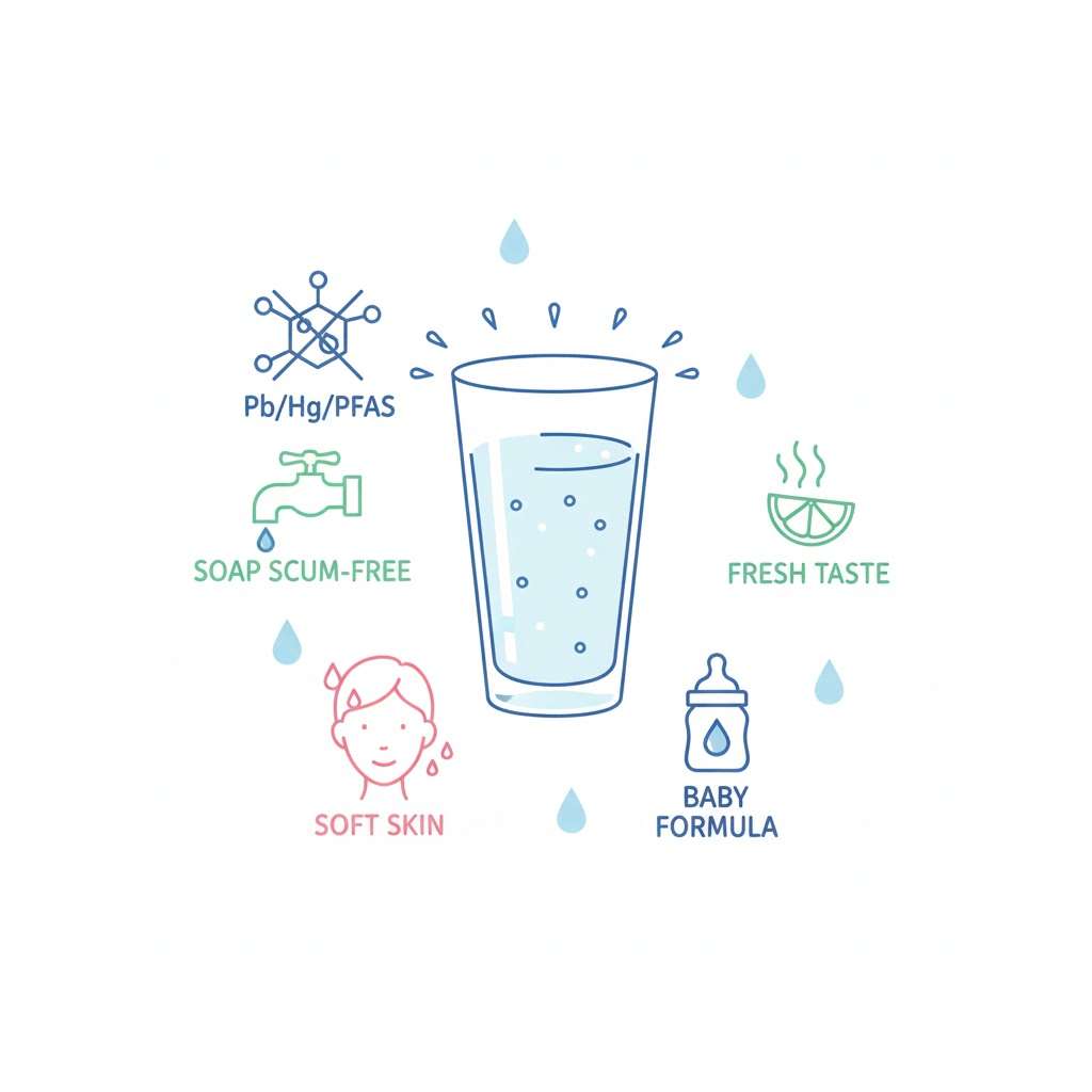Bright and fresh flat illustration for RO water benefits