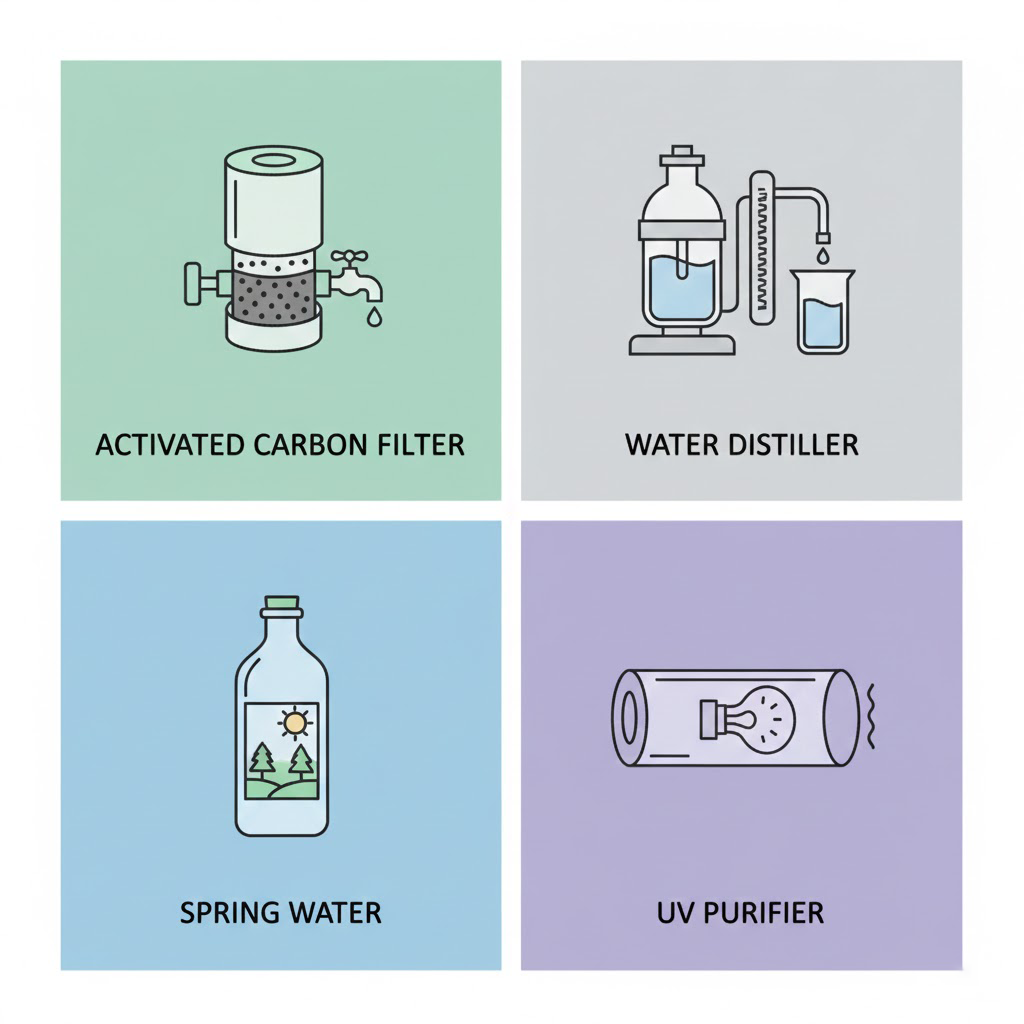 Grid of alternative water filters